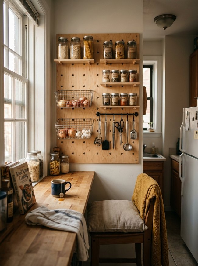 Wall-Mounted Pegboard Utility