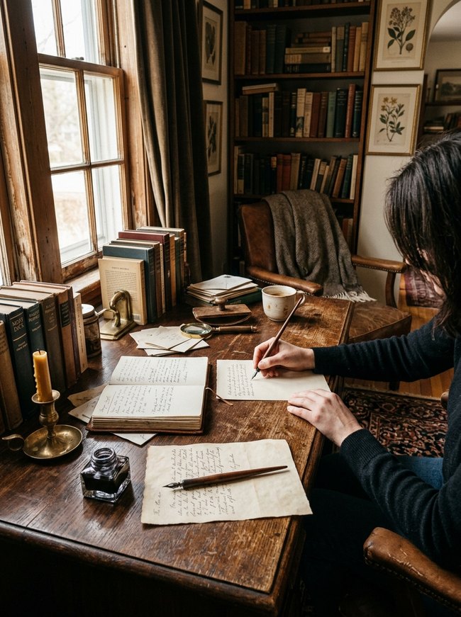 Inkwell Quill Writing Station