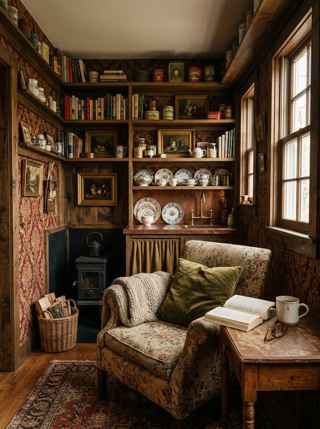 Damask Wall Pantry Delight