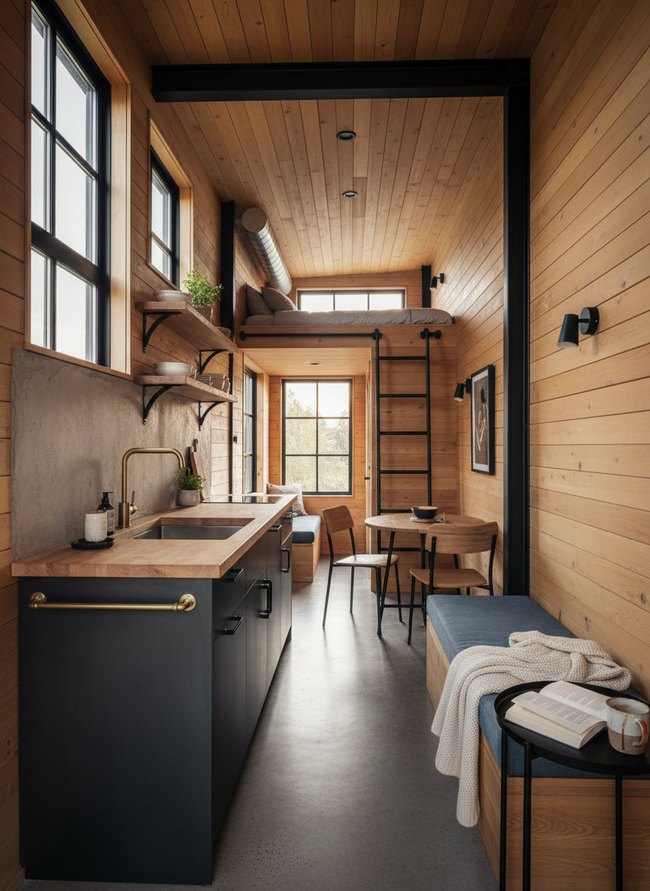 Industrial Chic Mini Kitchen