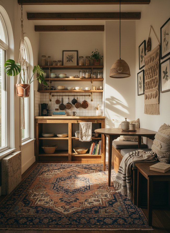 Patterned Rug Floor Design