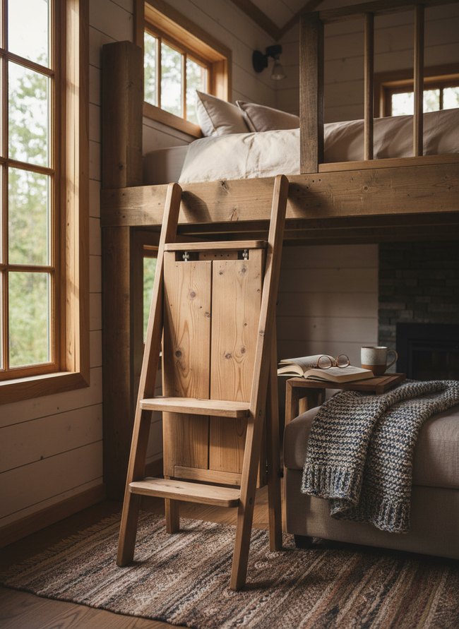 Rustic Folding Loft Stool
