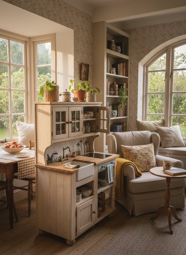 Antique Spool Tiny Kitchen