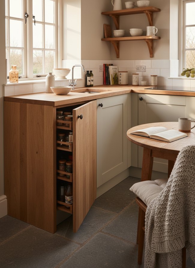 Hidden Corner Storage