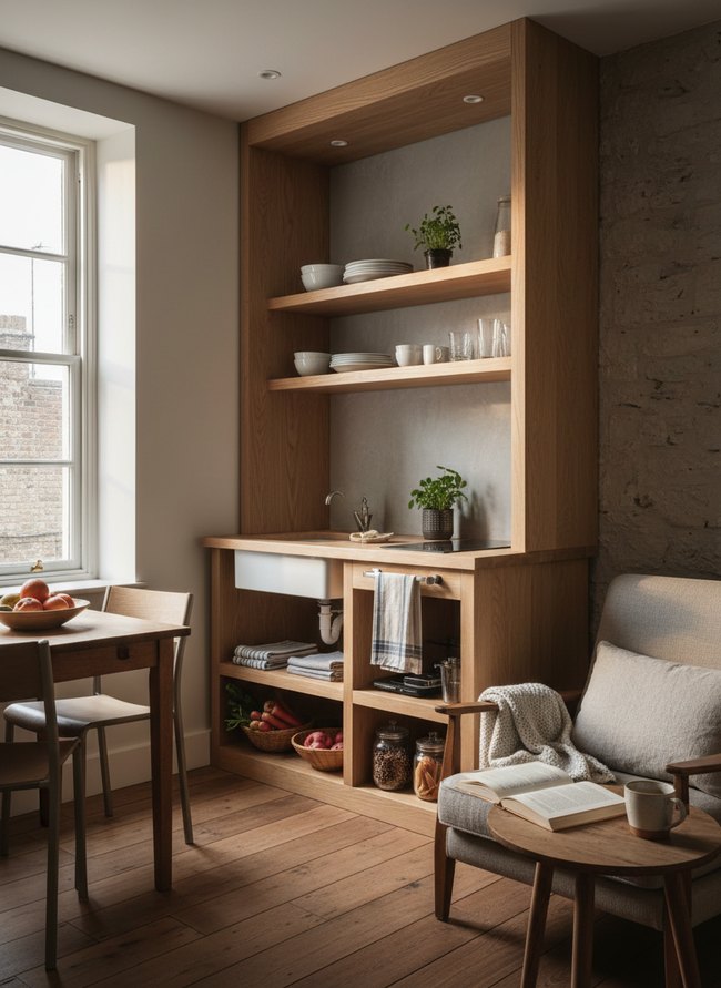 Built-In Niche Dish Storage