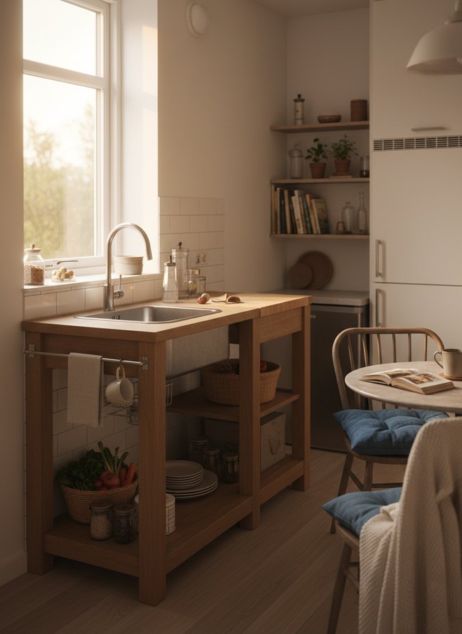 Integrated Sink Prep Nook