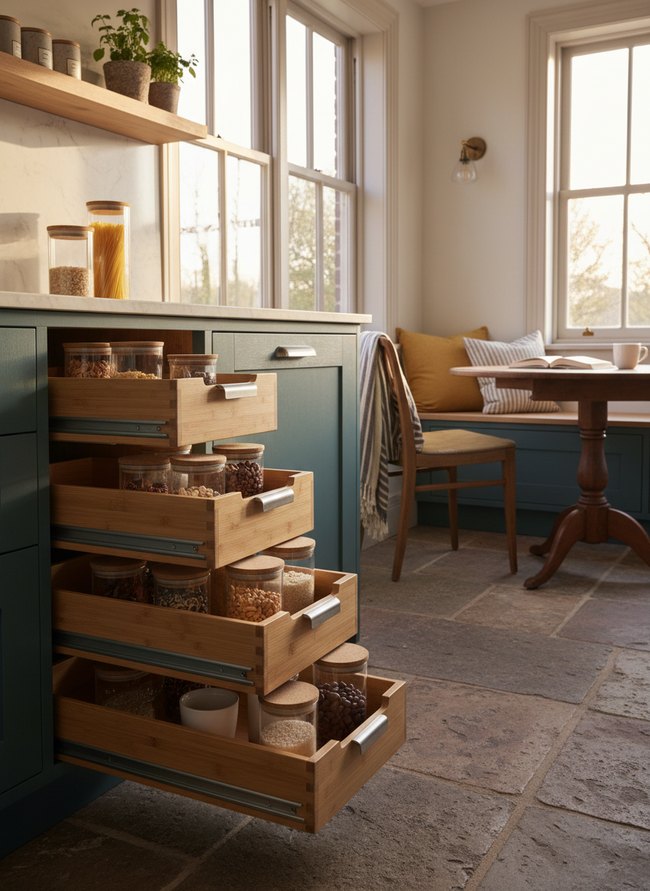 Compact Sliding Cabinet Trays