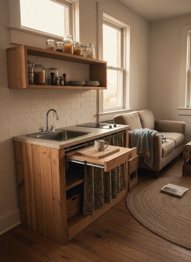 Hidden Pull-Out Counter
