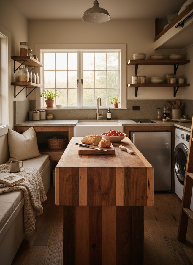 Butcher Block Prep Area