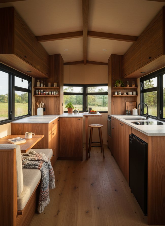 Sleek Galley Mobile Living