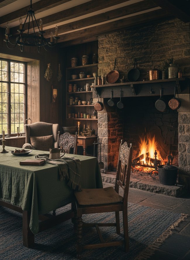 Ancient Hearthside Kitchen Drama
