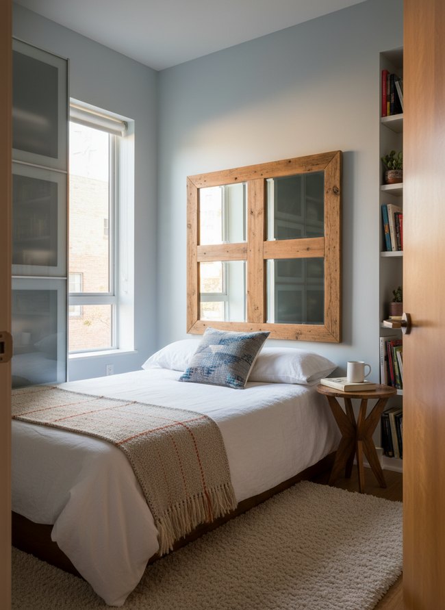Mirrored Panel Headboard