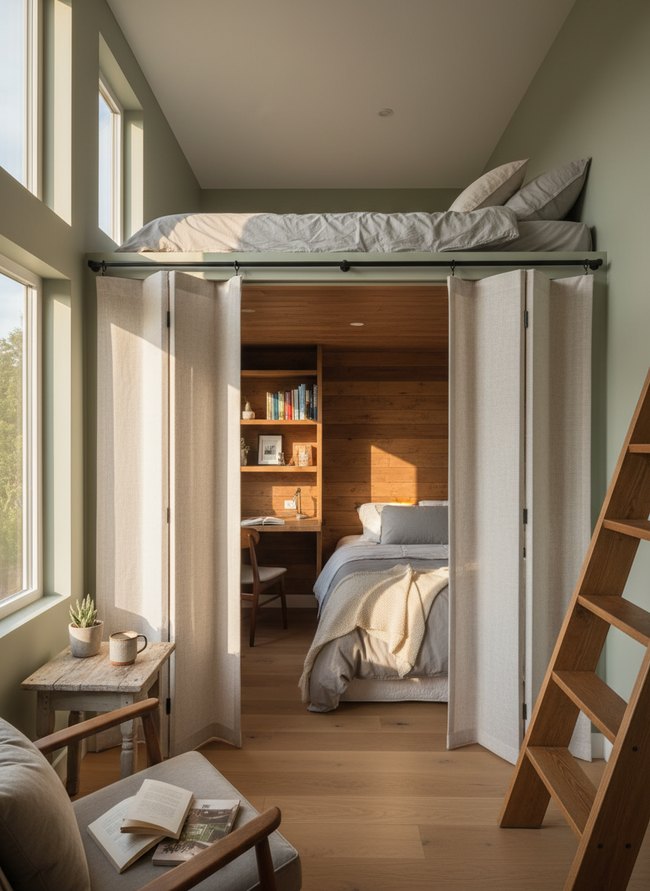 Bi-Fold Loft Door Screens