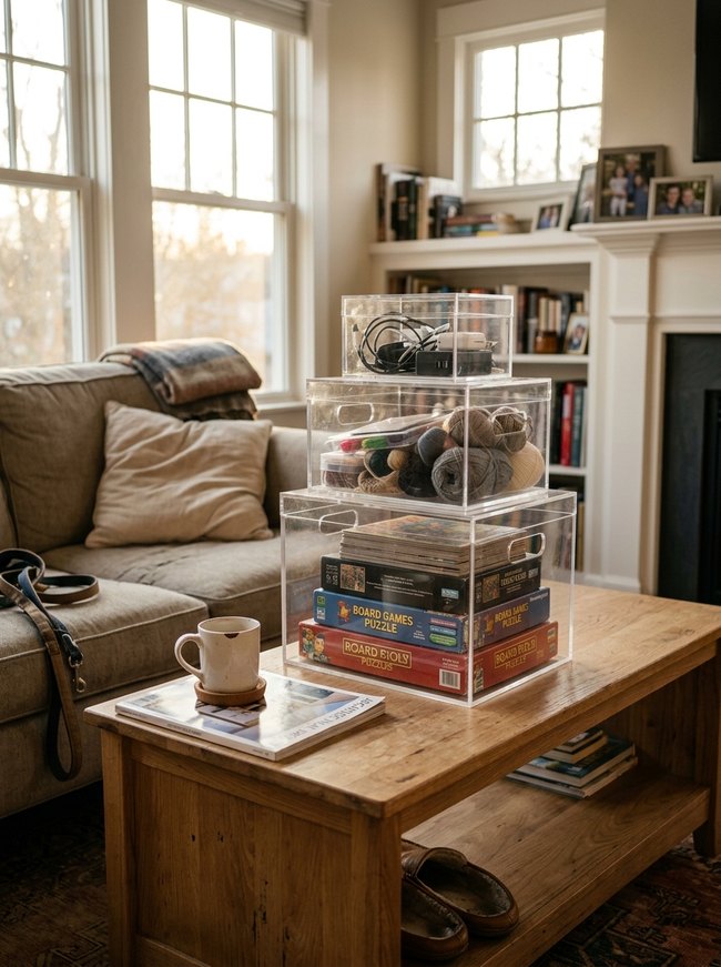 Nested Acrylic Storage Boxes