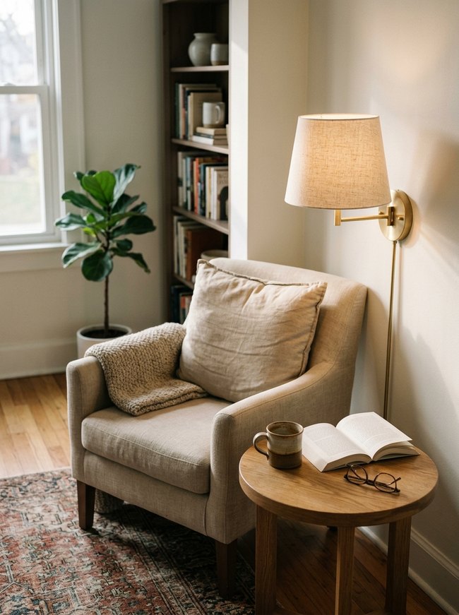 Scandi Fabric Shade Sconce