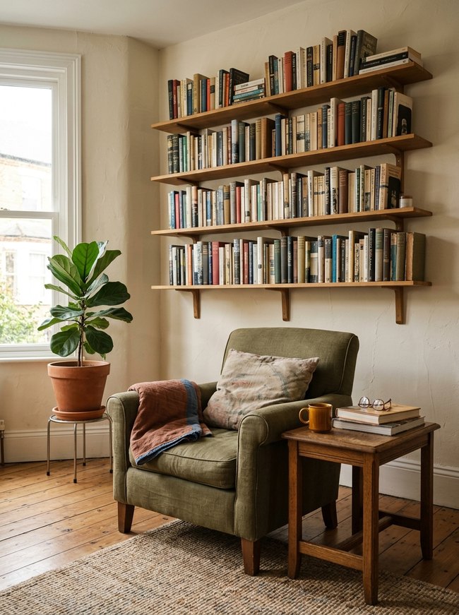 Wall-Mounted Book Display