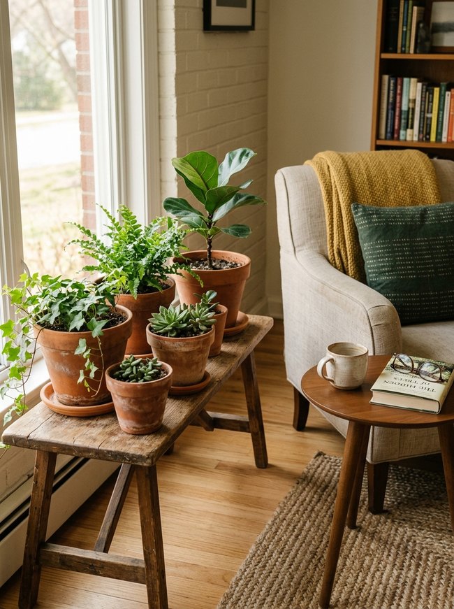Terracotta Pot Plant Display