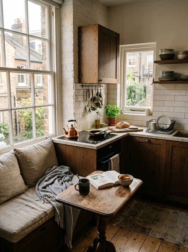 Space-Saving Corner Kitchenette
