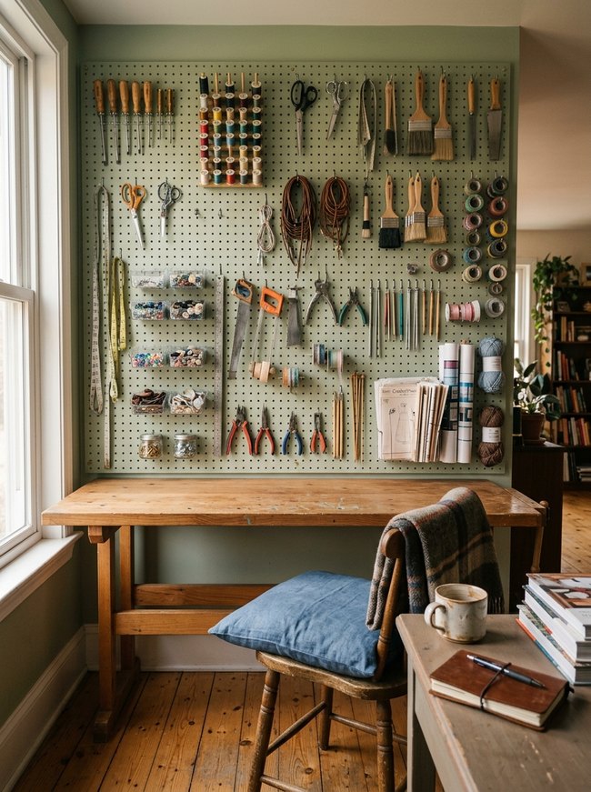 Pegboard Craft Station