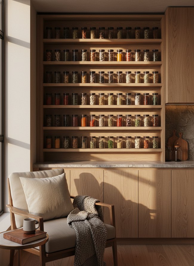 Compact Spice Jar Showcase
