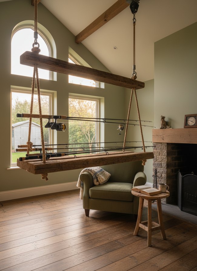 Suspended Fishing Rod Holder