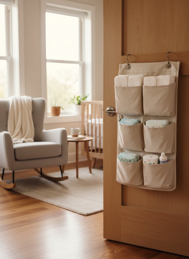 Nursery Diaper Stacking Shelf