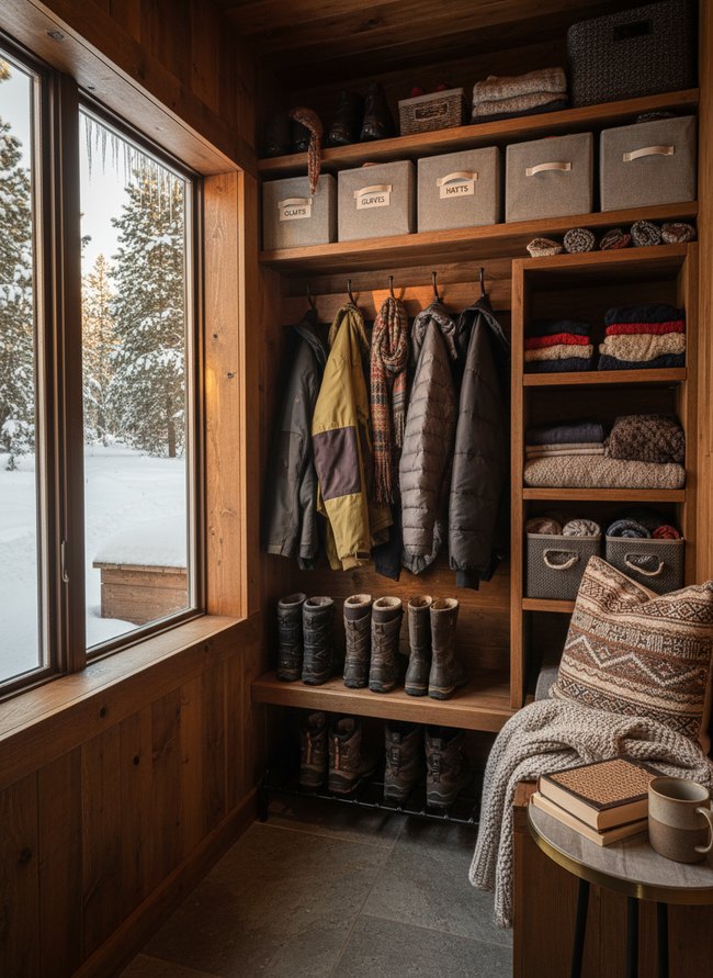 Heated Mudroom Closet