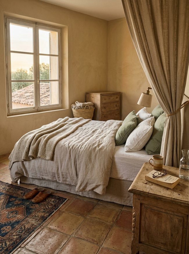 Linen Draped Sleeping Area