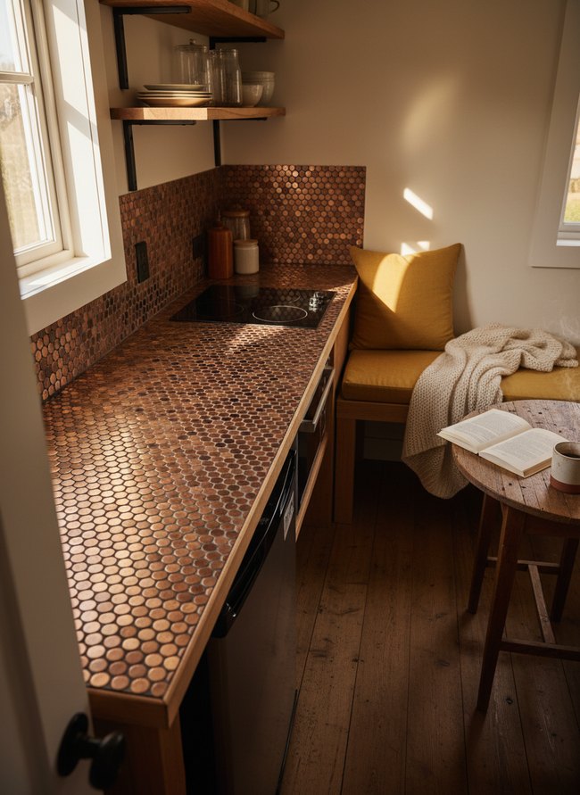 Penny Tile Countertop
