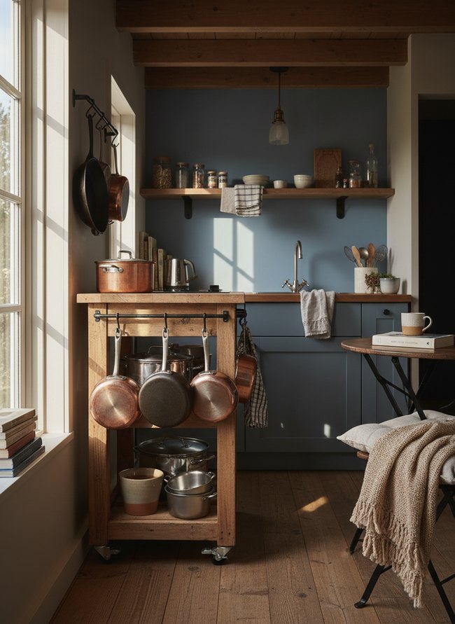 Rolling Cart Pot Storage