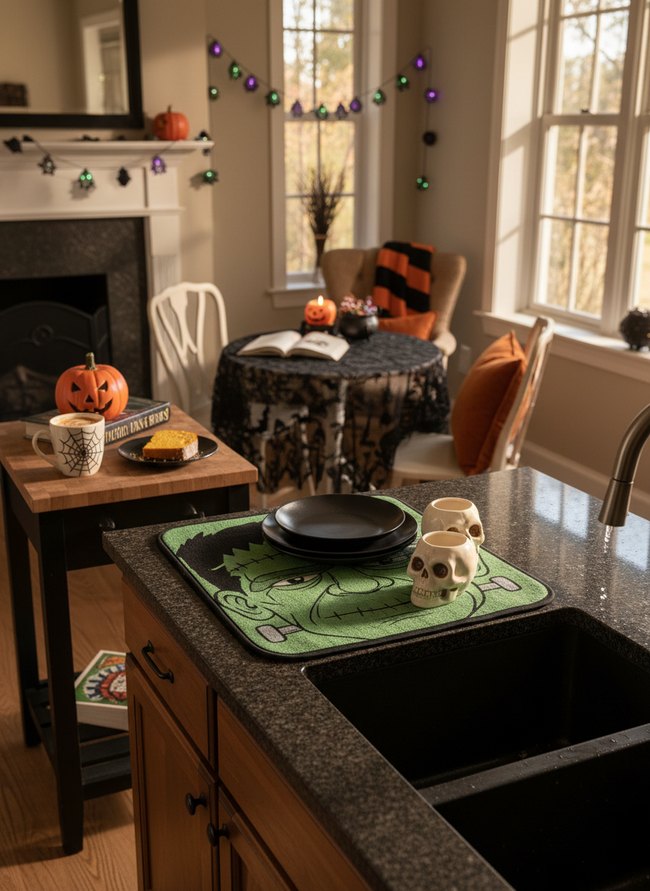 Frankenstein Dish Drying Mat