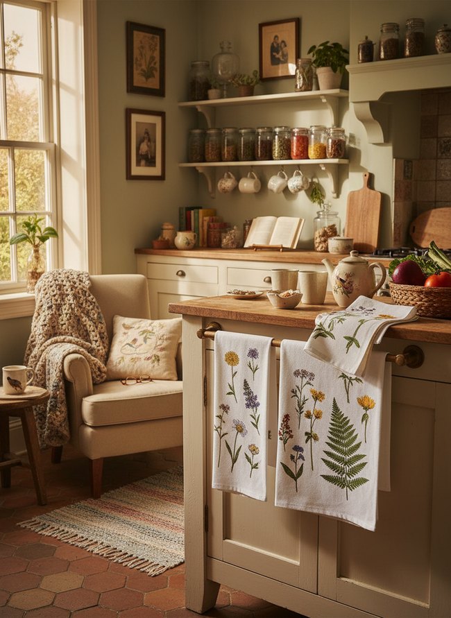 Botanical Print Tea Towels
