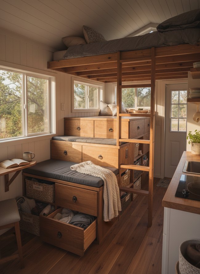 Bench Seating Storage Loft