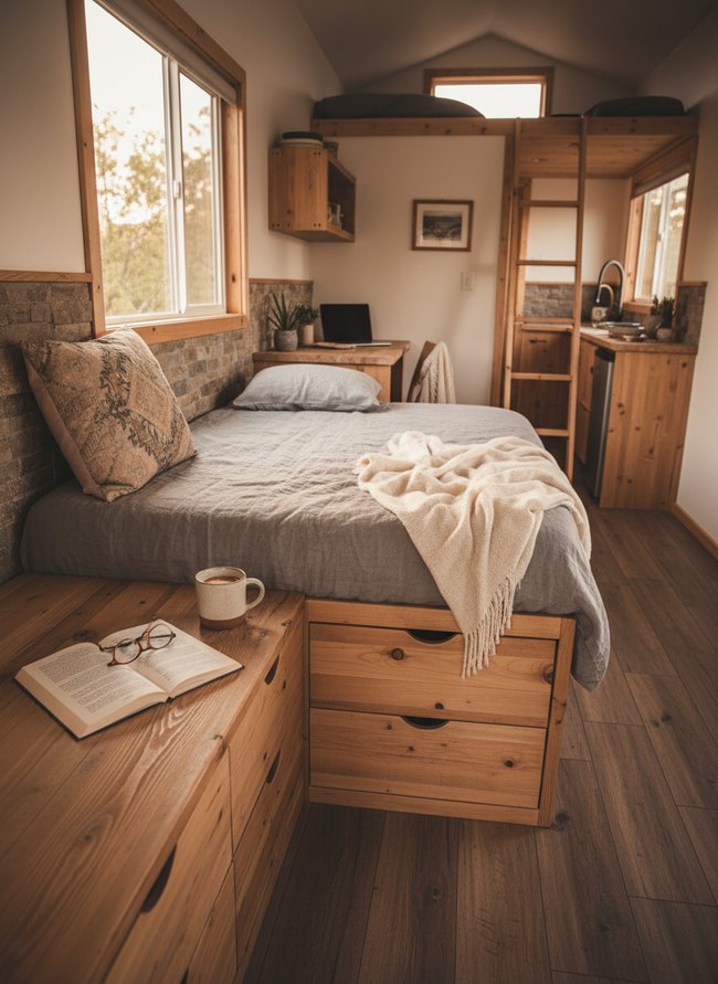 Corner Unit Storage Bed