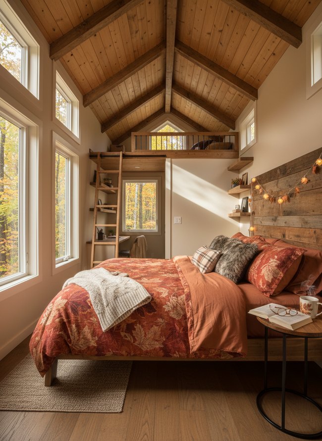 Maple Leaf Motif Bedroom