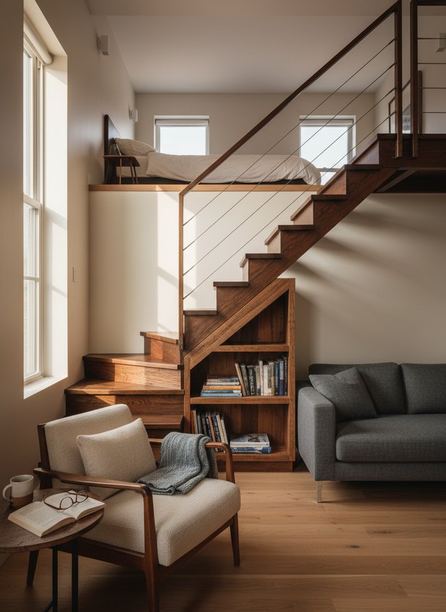 Open Tread Loft Stairs