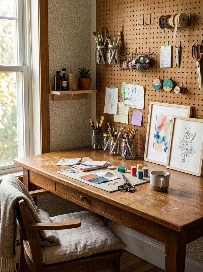 Pegboard Craft Station