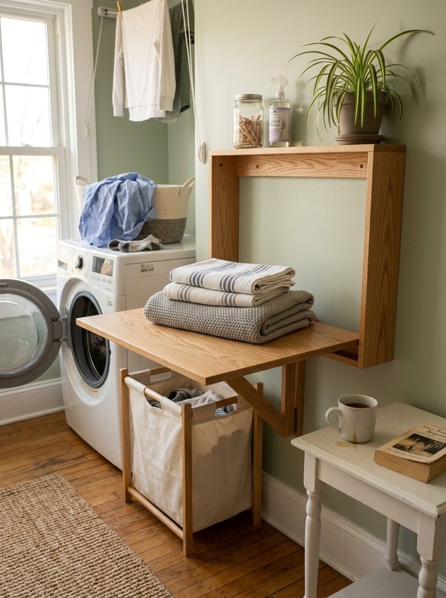 Fold-Down Laundry Station