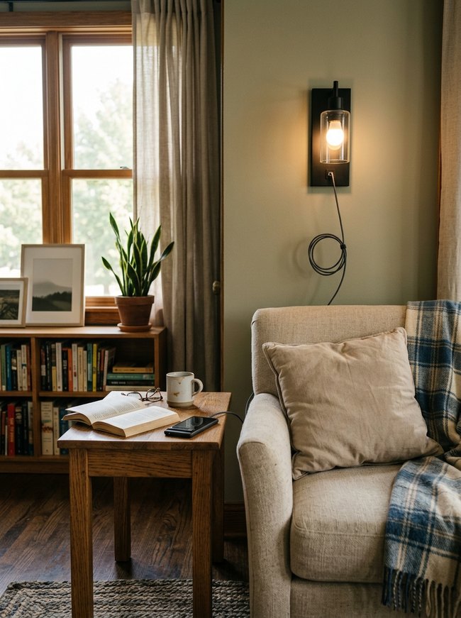 Compact USB Charge Sconce
