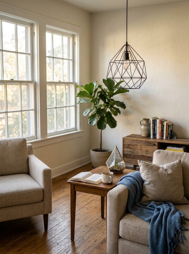 Geometric Wire Frame Accent