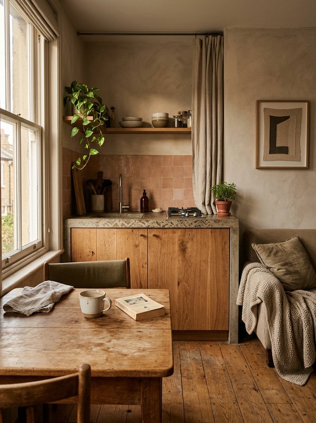 Earthy Tones Kitchenette