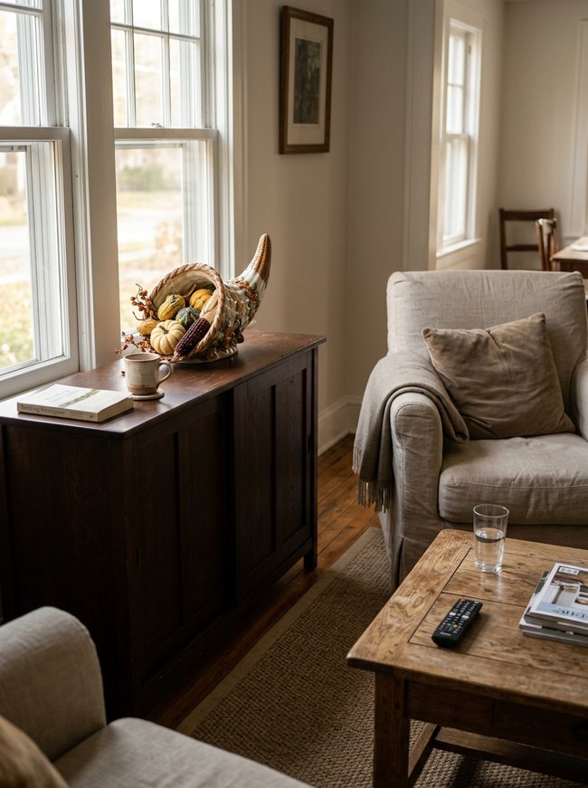 Porcelain Cornucopia Accent