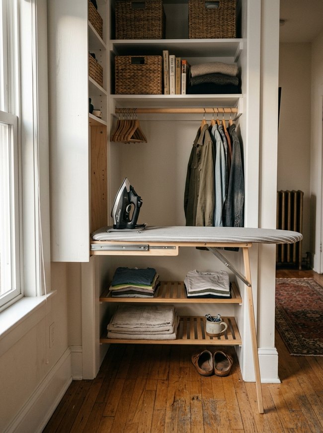 Fold Down Ironing Station