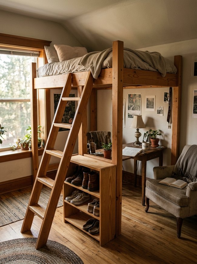 Integrated Shoe Rack Loft