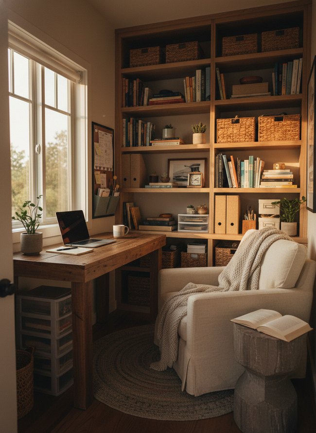 Built-In Nook Shelves