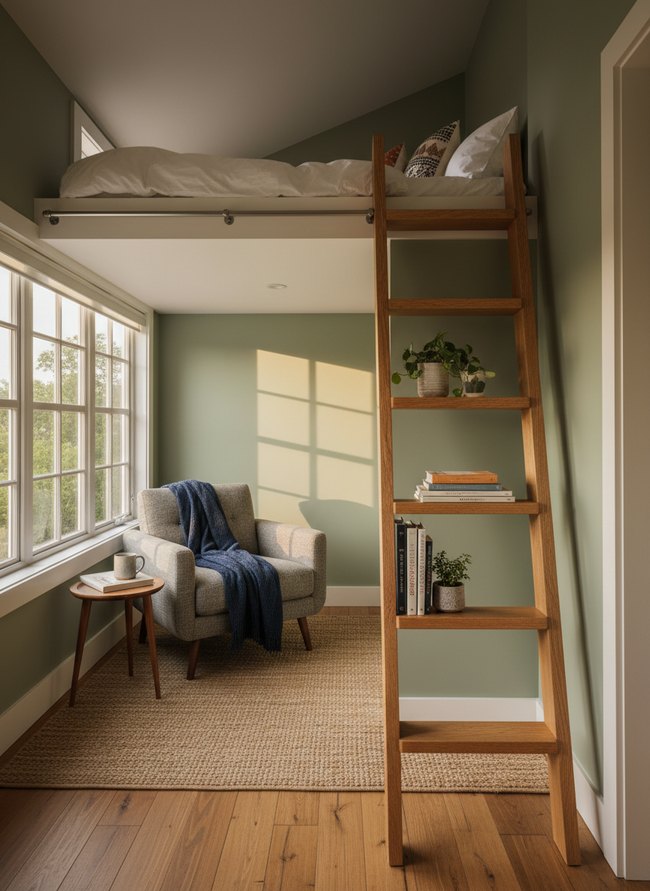 Built-in Shelf Ladder