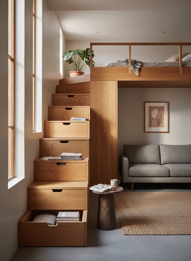 Geometric Storage Stairs