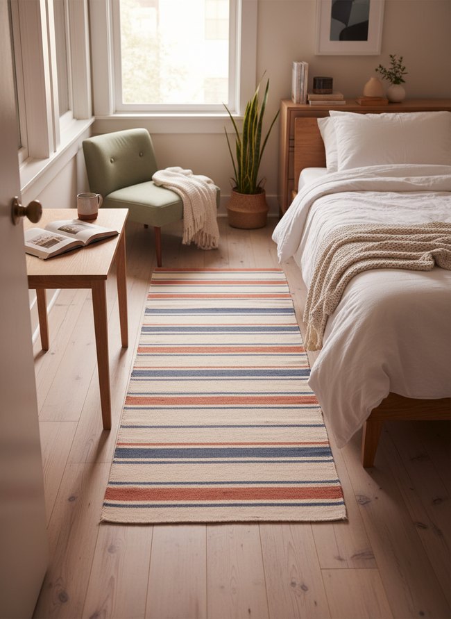 Striped Cotton Runner Rug