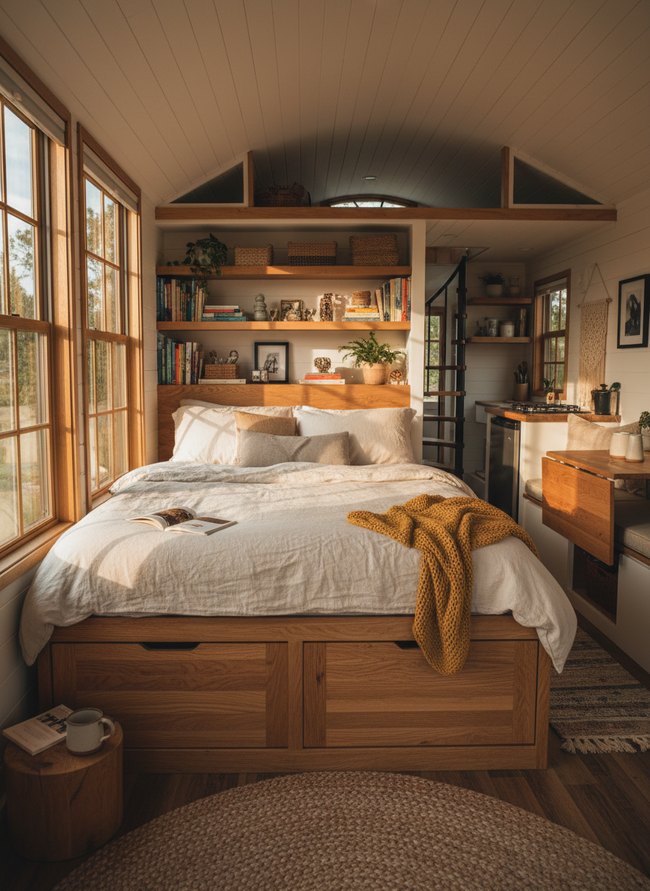 Sliding Panel Storage Bed