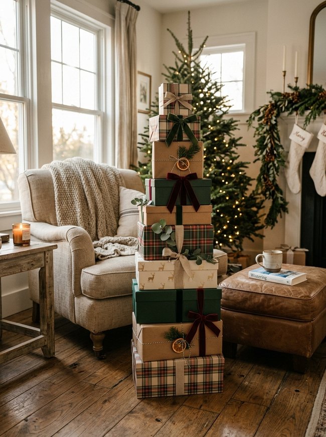 Stacked Gift Box Tower